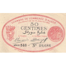 MK083 Algeria - 50 Centimes Year 1915