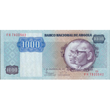 P121b Angola - 1000 Kwanzas Year 1987 P121b Angola - 1000 Kwanzas Year 1987