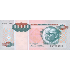 P141 Angola - 1.000.000 Kwanzas Reajustados Year 1995 (OUT OF STOCK) P141 Angola - 1.000.000 Kwanzas Reajustados Year 1995 (OUT OF STOCK)