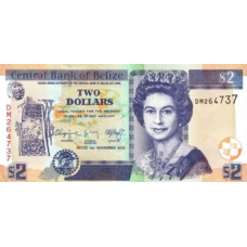(476) Belize P66e - 2 Dollars Year 2014 (476) Belize P66e - 2 Dollars Year 2014
