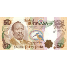 P22 Botswana - 50 Pula Year ND (2000) P22 Botswana - 50 Pula Year ND (2000)