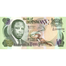 P24a Botswana 10 Pula Year 2002 P24a Botswana 10 Pula Year 2002