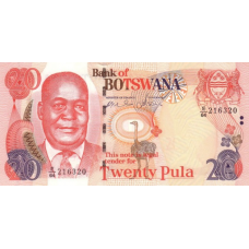 P27a Botswana - 20 Pula Year 2004 P27a Botswana - 20 Pula Year 2004