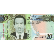 P30a Botswana - 10 Pula Year 2009 P30a Botswana - 10 Pula Year 2009