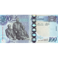 P33a Botswana 100 Pula Year 2009 P33a Botswana 100 Pula Year 2009