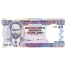 P37A Burundi - 500 Francs Year 1995 P37A Burundi - 500 Francs Year 1995