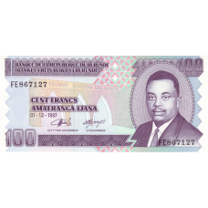 P37b Burundi - 100 Francs Year 1997 P37b Burundi - 100 Francs Year 1997