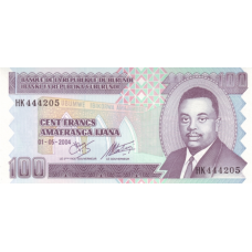 P37d Burundi - 100 Francs Year 2004 P37d Burundi - 100 Francs Year 2004