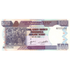 P38b Burundi - 500 Francs Year 1999