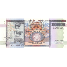 P39c Burundi - 1000 Francs Year 2000 P39c Burundi - 1000 Francs Year 2000