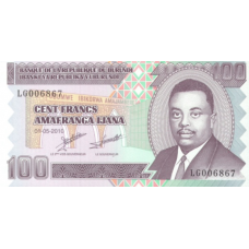 P44a Burundi - 100 Francs Year 2010 P44a Burundi - 100 Francs Year 2010