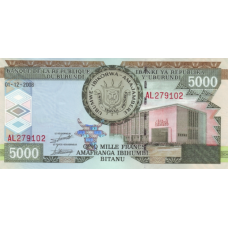 P48a Burundi - 5000 Francs Year 2008 (OUT OF STOCK) P48a Burundi - 5000 Francs Year 2008 (OUT OF STOCK)