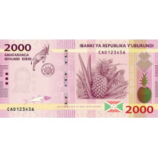 P52a Burundi - 2000 Francs Year 2015 P52a Burundi - 2000 Francs Year 2015