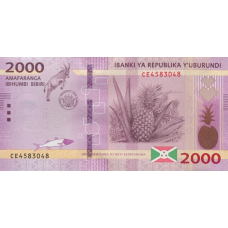 P52b Burundi - 2000 Francs Year 2018 P52b Burundi - 2000 Francs Year 2018