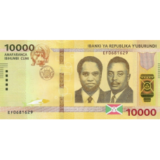 P54b Burundi - 10.000 Francs Year 2018 P54b Burundi - 10.000 Francs Year 2018