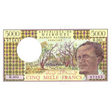 P38d Djibouti - 5000 Francs Year ND