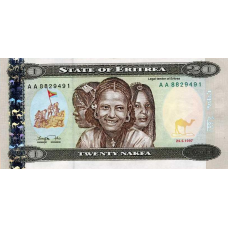 P 4 Eritrea - 20 Nakfa Year 1997
