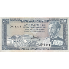 P28 Ethiopia - 50 Dollars Year ND (1966) P28 Ethiopia - 50 Dollars Year ND (1966)