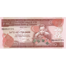 P32a Ethiopia - 10 Birr Year 1976 P32a Ethiopia - 10 Birr Year 1976