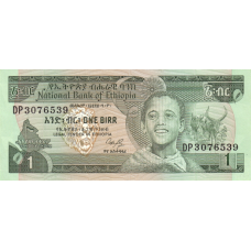 P41a Ethiopia - 1 Birr Year 1976 (1991) P41a Ethiopia - 1 Birr Year 1976 (1991)