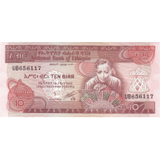 P43b Ethiopia - 10 Birr Year 1976 (1991) P43b Ethiopia - 10 Birr Year 1976 (1991)