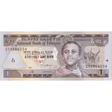 P46b Ethiopia - 1 Birr Year 2000 P46b Ethiopia - 1 Birr Year 2000