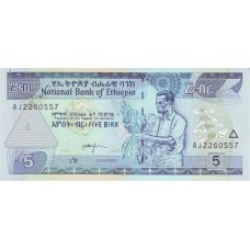 P47b Ethiopia - 5 Birr Year 2000 P47b Ethiopia - 5 Birr Year 2000
