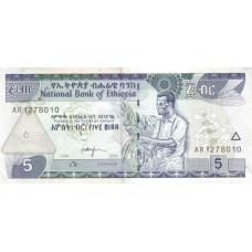 P47d Ethiopia - 5 Birr Year 2006 P47d Ethiopia - 5 Birr Year 2006