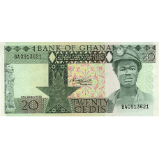 P21c Ghana - 20 Cedis Year 1982 P21c Ghana - 20 Cedis Year 1982