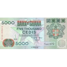 P31c Ghana - 5000 Cedis Year 1996 P31c Ghana - 5000 Cedis Year 1996