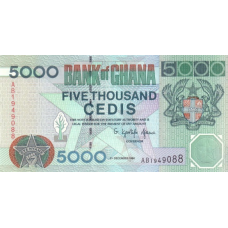 P34a Ghana - 5000 Cedis Year 1996 P34a Ghana - 5000 Cedis Year 1996