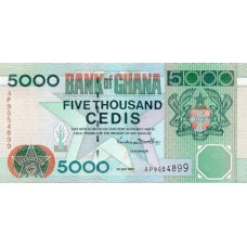 P34c Ghana - 5000 Cedis Year 1998 P34c Ghana - 5000 Cedis Year 1998