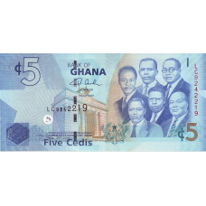 P38a Ghana - 5 Cedis Year 2007 P38a Ghana - 5 Cedis Year 2007