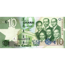 P39c Ghana - 10 Cedis Year 2011 P39c Ghana - 10 Cedis Year 2011