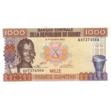 P32 Guinea - 1000 Francs Year 1985 P32 Guinea - 1000 Francs Year 1985