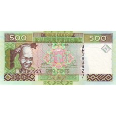 P39a Guinea - 500 Francs Year 2006 P39a Guinea - 500 Francs Year 2006