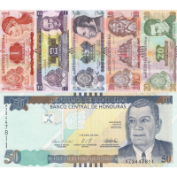 (016) ** PNew (PN96f,97e,98f,99f,100f,104c) Honduras - 1,2,5,10,20 & 50 Lempiras (2022/2024) (6 Notes) (016) ** PNew (PN96f,97e,98f,99f,100f,104c) Honduras - 1,2,5,10,20 & 50 Lempiras (2022/2024) (6 Notes)