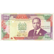 P27e Kenya - 100 Shillings Year 1992