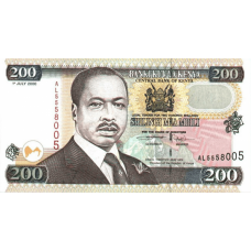 P38e Kenya - 200 Shillings Year 2000