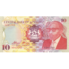 P11 Lesotho - 10 Maloti Year 1990 P11 Lesotho - 10 Maloti Year 1990