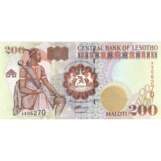 P20a Lesotho - 200 Maloti Year 1994 P20a Lesotho - 200 Maloti Year 1994