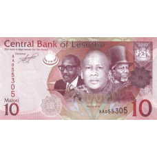 P21a Lesotho - 10 Maloti Year 2010 P21a Lesotho - 10 Maloti Year 2010