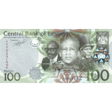 P24a Lesotho - 100 Maloti Year 2010