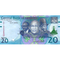 (035) ** PNew (PN27b) Lesotho - 20 Maloti (2024 (2025))