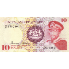 P 6b Lesotho - 10 Maloti Year 1981 P 6b Lesotho - 10 Maloti Year 1981