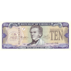 P22 Liberia - 10 Dollars Year 1999