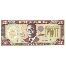 P28a Liberia - 20 Dollars Year 2003