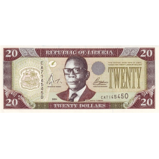 P28b Liberia - 20 Dollars (2004)
