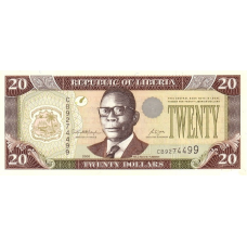 P28c Liberia - 20 Dollars (2006)