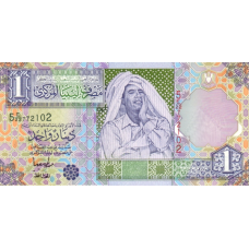 P64b Libya - 1 Dinar Year ND (2002) P64b Libya - 1 Dinar Year ND (2002)